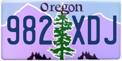 OR license plate 982XDJ