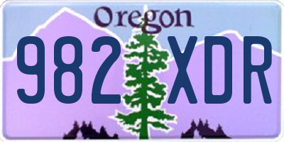 OR license plate 982XDR