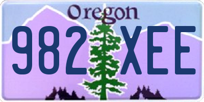 OR license plate 982XEE