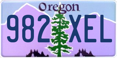 OR license plate 982XEL