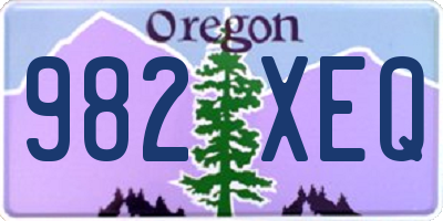 OR license plate 982XEQ