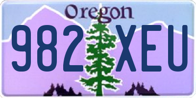 OR license plate 982XEU