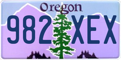 OR license plate 982XEX