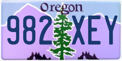 OR license plate 982XEY
