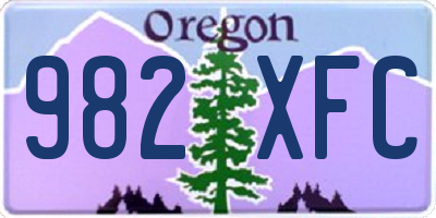 OR license plate 982XFC