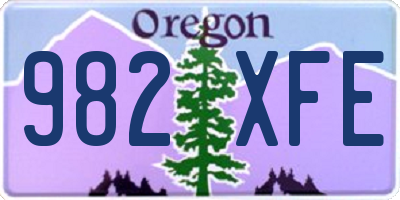 OR license plate 982XFE