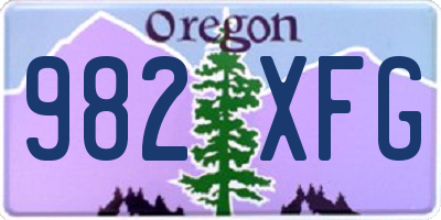 OR license plate 982XFG