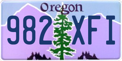 OR license plate 982XFI