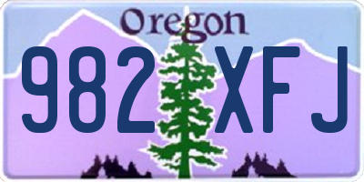 OR license plate 982XFJ