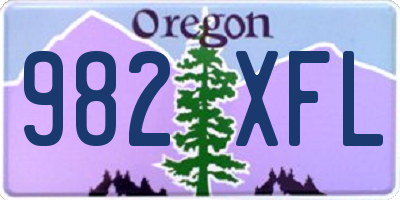 OR license plate 982XFL
