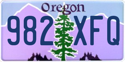 OR license plate 982XFQ
