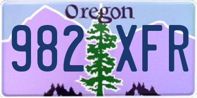 OR license plate 982XFR