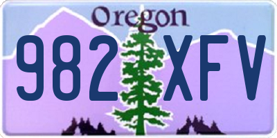 OR license plate 982XFV