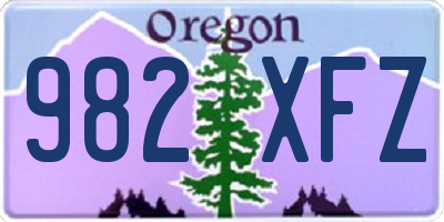 OR license plate 982XFZ