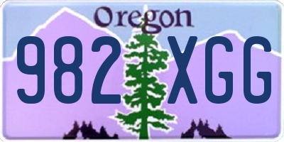 OR license plate 982XGG