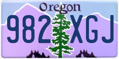 OR license plate 982XGJ