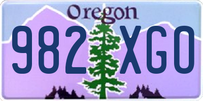 OR license plate 982XGO