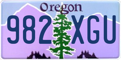 OR license plate 982XGU
