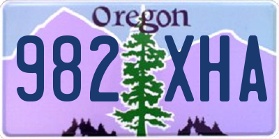 OR license plate 982XHA