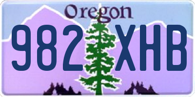 OR license plate 982XHB