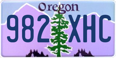 OR license plate 982XHC