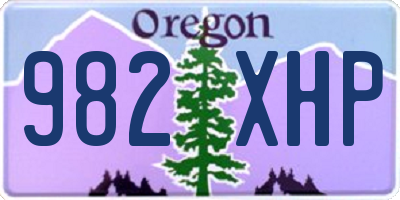 OR license plate 982XHP
