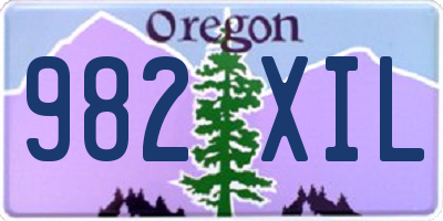 OR license plate 982XIL