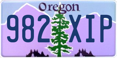 OR license plate 982XIP