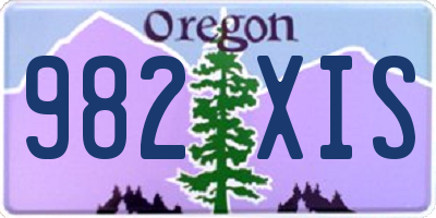 OR license plate 982XIS