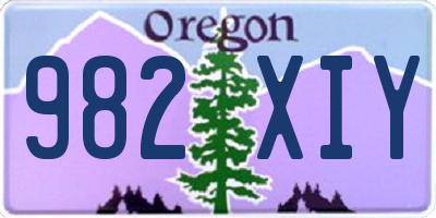 OR license plate 982XIY
