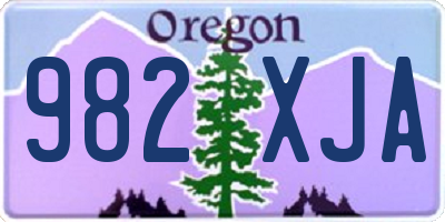 OR license plate 982XJA