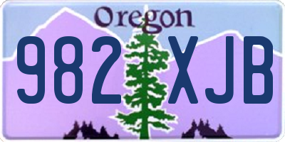 OR license plate 982XJB