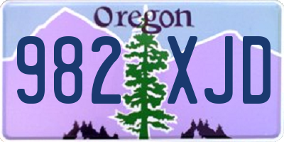 OR license plate 982XJD