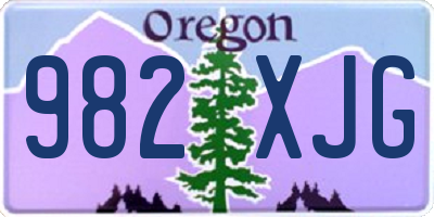 OR license plate 982XJG