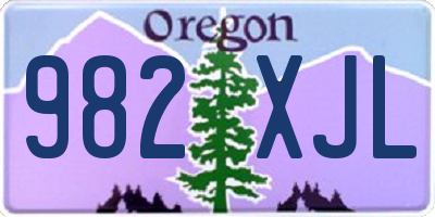 OR license plate 982XJL