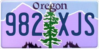 OR license plate 982XJS