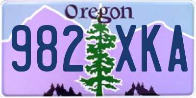 OR license plate 982XKA