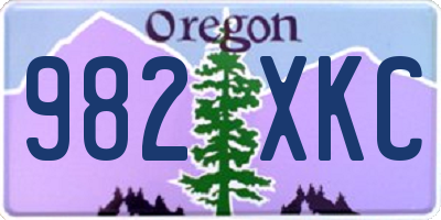 OR license plate 982XKC