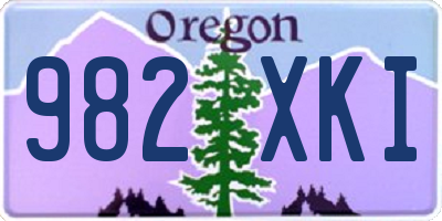 OR license plate 982XKI