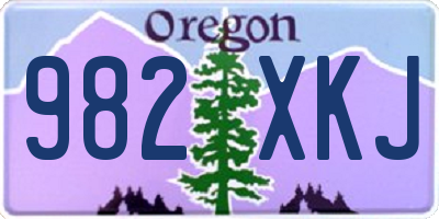 OR license plate 982XKJ