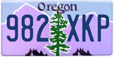 OR license plate 982XKP