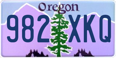 OR license plate 982XKQ