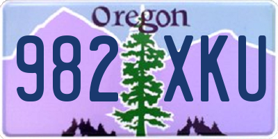 OR license plate 982XKU