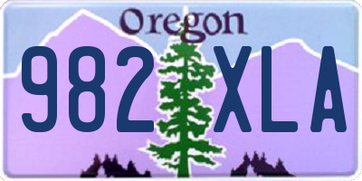 OR license plate 982XLA