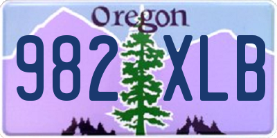 OR license plate 982XLB