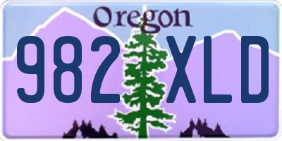 OR license plate 982XLD