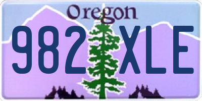OR license plate 982XLE