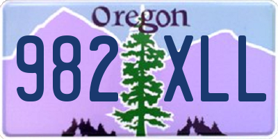 OR license plate 982XLL
