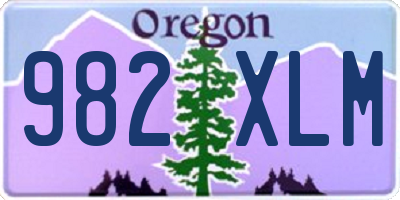 OR license plate 982XLM