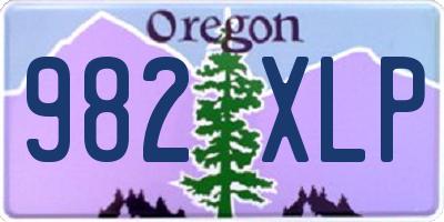 OR license plate 982XLP